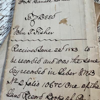 Large Lot Antique Ephemera Deeds, Wills - Earliest c. 1812