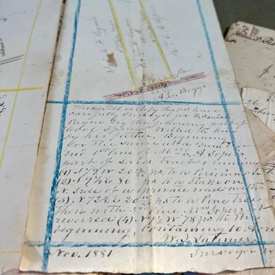 Large Lot Antique Ephemera Deeds, Wills - Earliest c. 1812