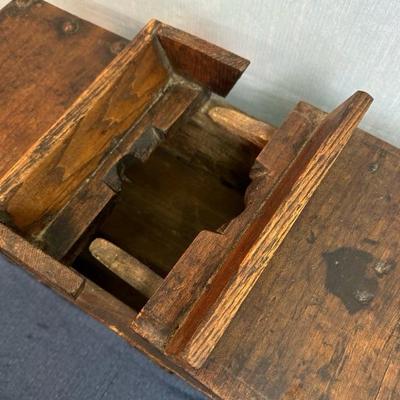 Lot 129 antique wood drop safe