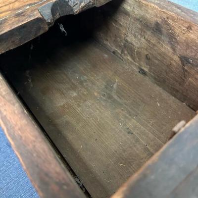 Lot 129 antique wood drop safe