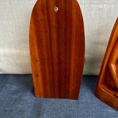 Lot 133 Vtg Balinese Indonesia 9 1-2â€ Wooden Carving Statue Sculpture Figurine 