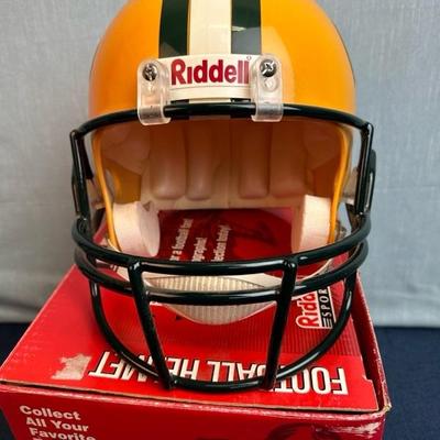 Lot 135 Full-size Green Bay Packers replica football helmet by Riddell sports