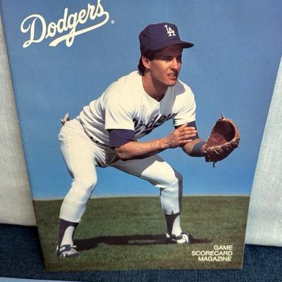 Lot 136 three Dodgers, April, 1984 game scorecard magazines