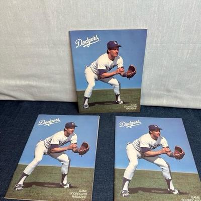 Lot 136 three Dodgers, April, 1984 game scorecard magazines
