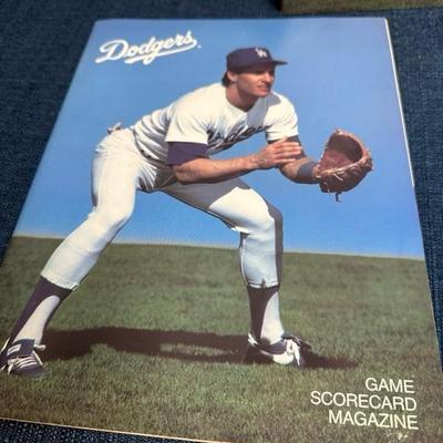 Lot 136 three Dodgers, April, 1984 game scorecard magazines