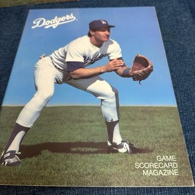 Lot 136 three Dodgers, April, 1984 game scorecard magazines