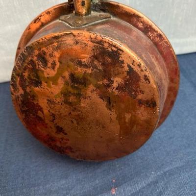 Lot 137, antique bed warmer