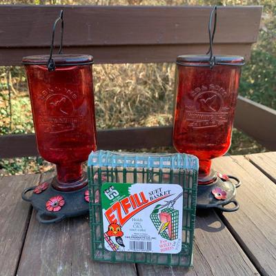 CB & Sons Hummingbird Elixir Feeders & a Suet Basket (L-HS)
