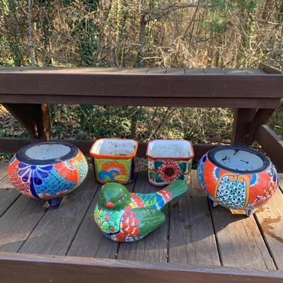 Colorful Hand Made Mexican Flower Pots & More (BP-HS)