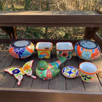 Colorful Hand Made Mexican Flower Pots & More (BP-HS)