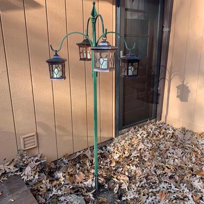 Four Hanger Shepherd Hook plus Solar Lights (BP-HS)