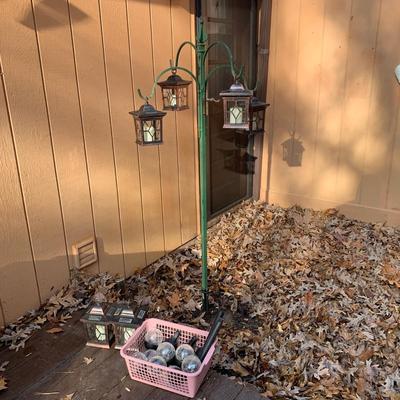 Four Hanger Shepherd Hook plus Solar Lights (BP-HS)