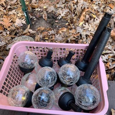 Four Hanger Shepherd Hook plus Solar Lights (BP-HS)