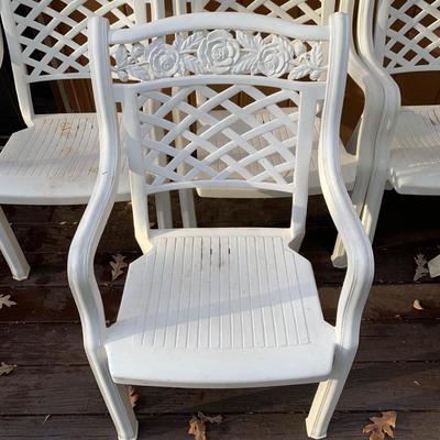 Rose & Lattice Stacking Patio Chairs with Cushions (BP-HS)