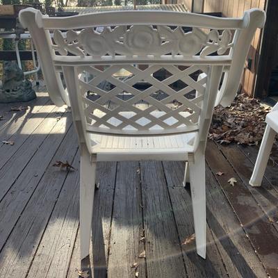 Rose & Lattice Stacking Patio Chairs with Cushions (BP-HS)