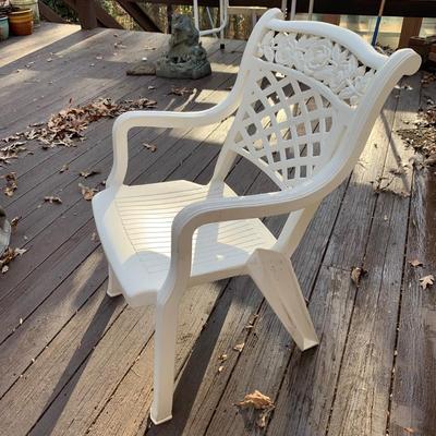 Rose & Lattice Stacking Patio Chairs with Cushions (BP-HS)