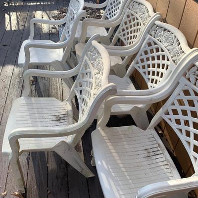 Rose & Lattice Stacking Patio Chairs with Cushions (BP-HS)