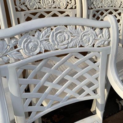 Rose & Lattice Stacking Patio Chairs with Cushions (BP-HS)