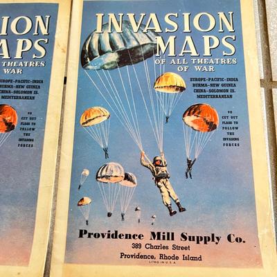 Antique Vintage Lot 40â€™s Maps, Advertising, Ephemera