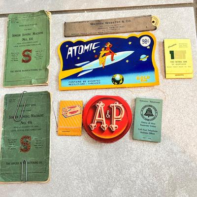 Antique Vintage Lot 40â€™s Maps, Advertising, Ephemera