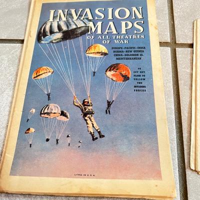 Antique Vintage Lot 40â€™s Maps, Advertising, Ephemera