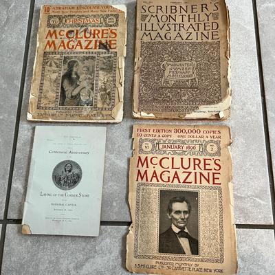 Antique Lot McClures & Scribners Magazines, Centennial Anniversary US Capitol