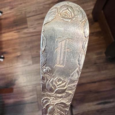 Antique Sterling Silver Serving Fork