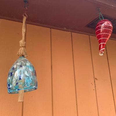 Hanging Glass Bell & More Outdoor Decor (K-HS)