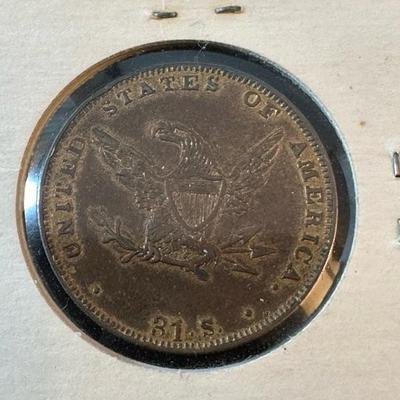 Lot 140 antique James Buchanan campaign medalet