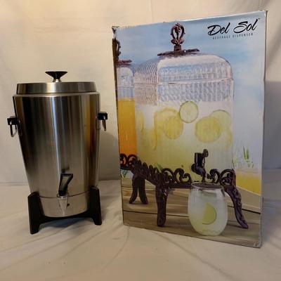 Del Sol Cold Beverage Dispenser & Stainless Steel Coffee Brewer (L-HS)