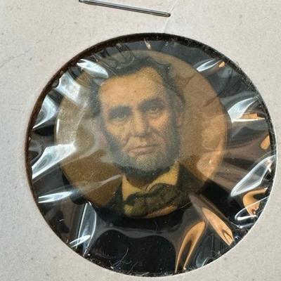 Lot 143 antique Abraham Lincoln campaign button