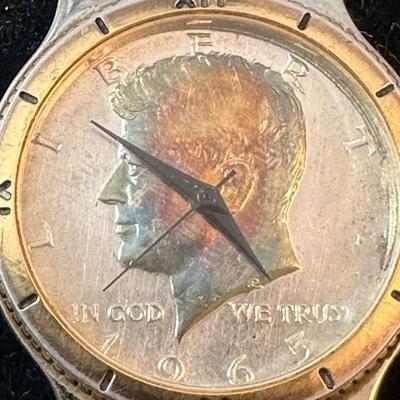 Lot 144 Waltham watch 1965 JFK coin watch Lot 144 Waltham watch 1965 JFK coin watch
