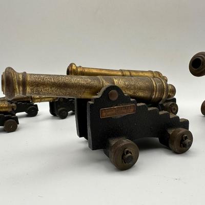 Six (6) Antique Desktop Cannons