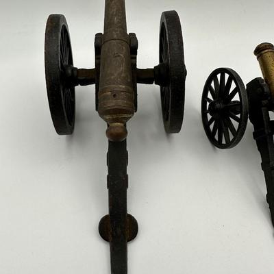 Three (3) Antique Desktop Cannons