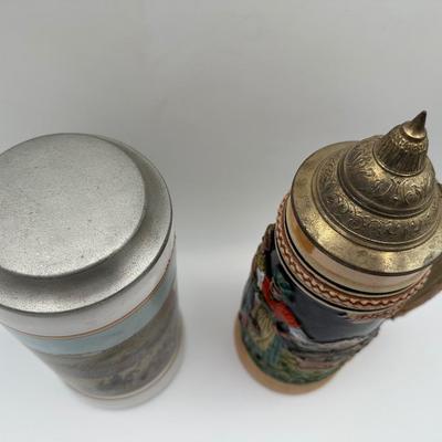 Two (2) German Steins
