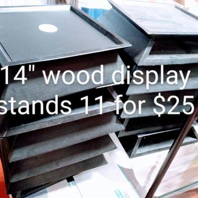 wood display stands