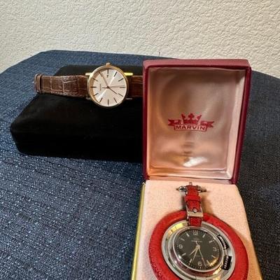 Lot 152, watches one Marvin pocket watch one Bulovaï¿¼ menâ€™s wrist watch