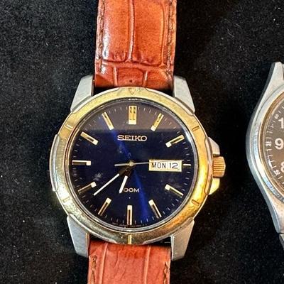 Lot 152 two Seiko  menâ€™s wrist watches