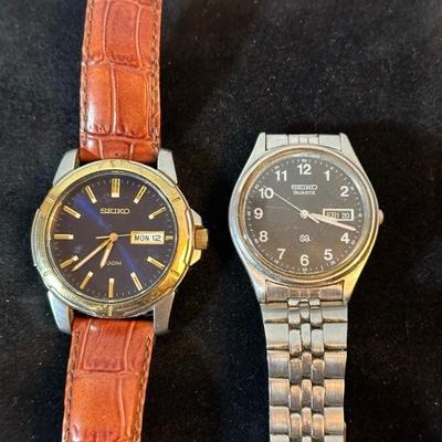 Lot 152 two Seiko  menâ€™s wrist watches