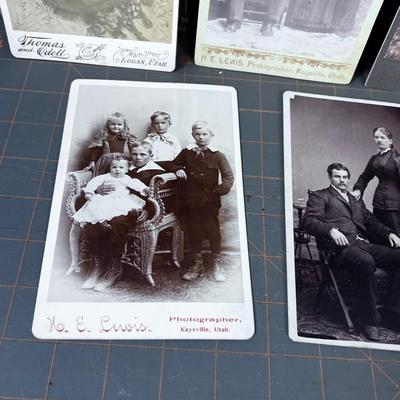 5 Antique Cabinet Cards of UTAH Photographers