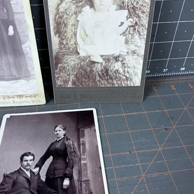 5 Antique Cabinet Cards of UTAH Photographers