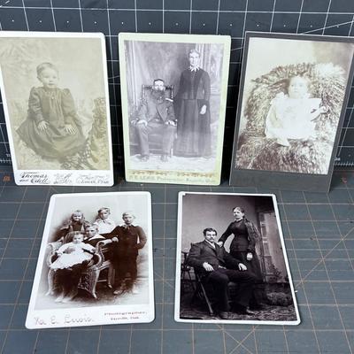 5 Antique Cabinet Cards of UTAH Photographers