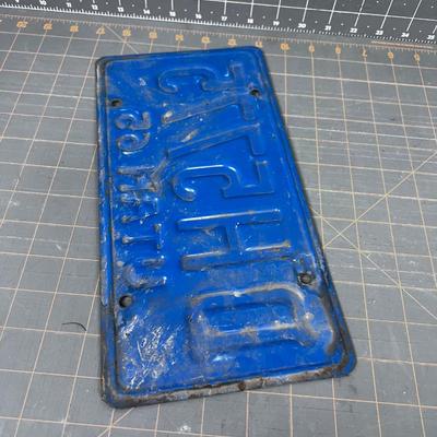 1965 Utah License Plate SINGLE Only 