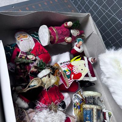 Santa Figurines, Collectibles and Santa Hat 