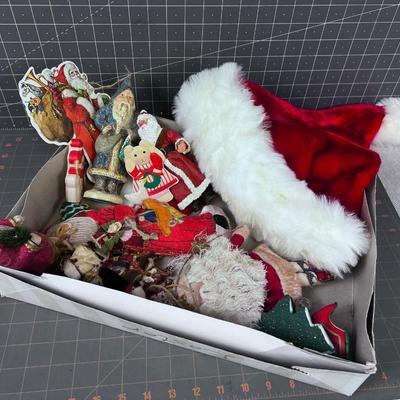 Santa Figurines, Collectibles and Santa Hat 