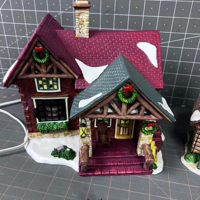Ceramic Christmas House w/Outhouse