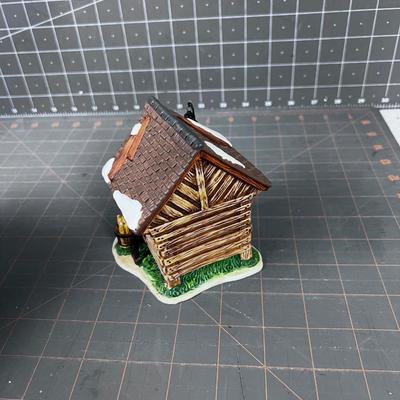 Ceramic Christmas House w/Outhouse