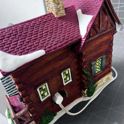 Ceramic Christmas House w/Outhouse