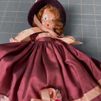 Nancy Ann Storybook Doll Purple Dress 