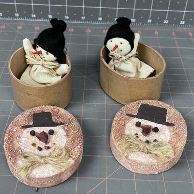 Snowman Finger Puppet Ornaments 